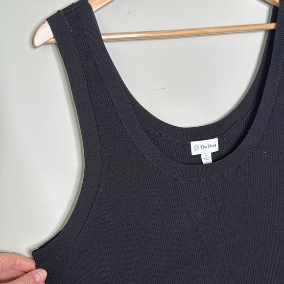 The Drop Women's Ribbed Midi Side Slit Sweater Dress in Black Size 2X - Picture 3 of 7